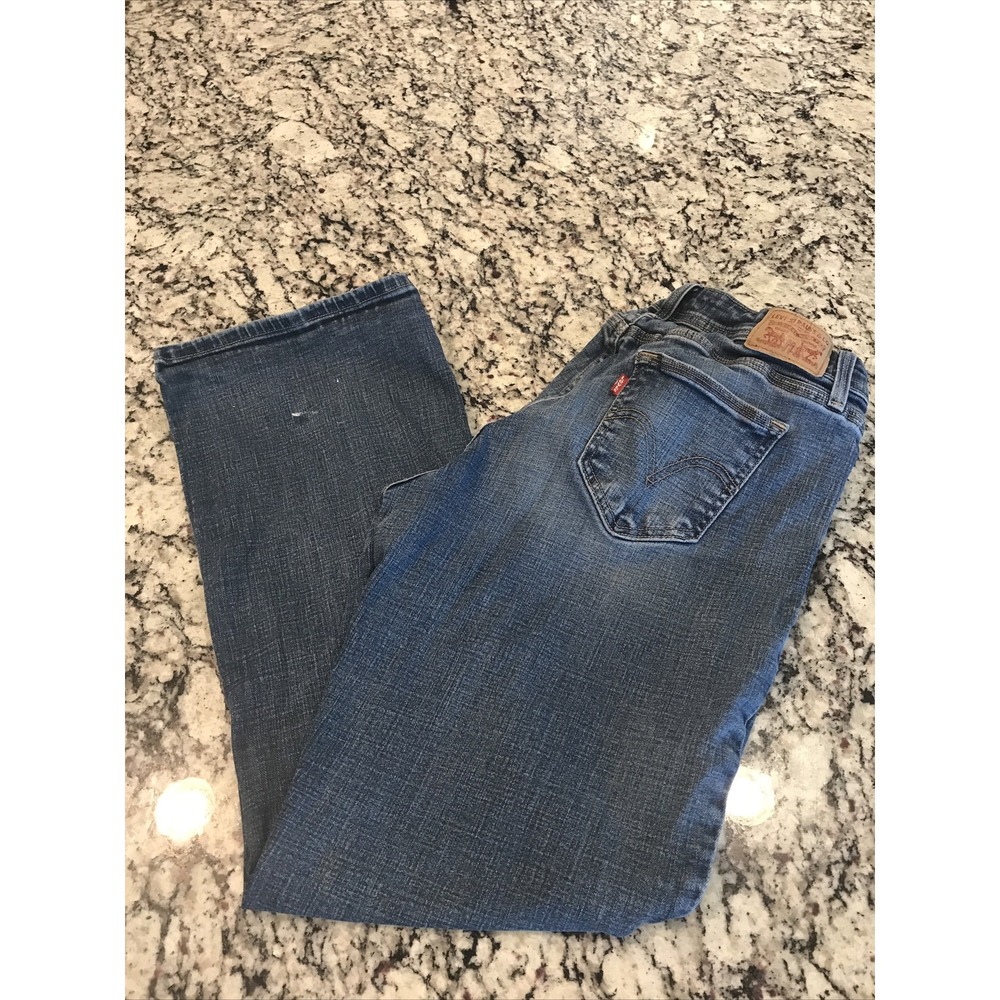 Levi's 529 Curvy Bootcut Mid Rise Dark Wash Denim Jeans Size 12‎
